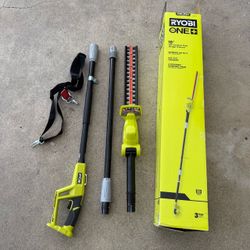 RYOBI ONE+ 18V 18in. Cordless Battery Pole Hedge Trimmer (Tool Only)