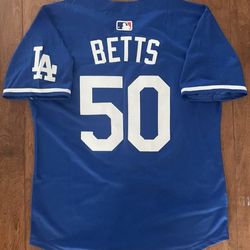 Dodgers Mookie Betts blue Jersey fully stitched (Small to 3X)