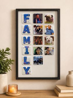 Personalized Magnetic Photo Frame with Custom Magnets/ Inique Gift