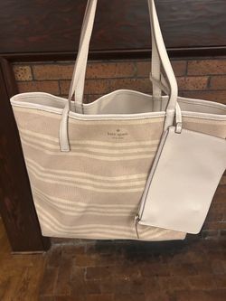 Kate Spade Canvas Tote Bag with Pouch