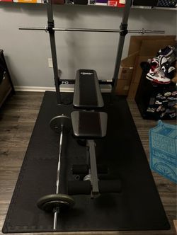 Bench press and weights