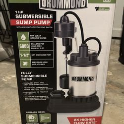 Drummond 1 HP Submersible Sump Pump