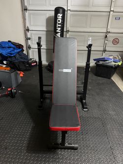 Vivo Home Adjustable Weight Bench with Squat Rack