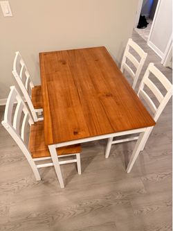 Dining table and chairs