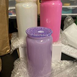 Glitter Cup With Bling Lid 16oz