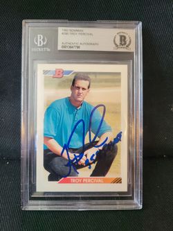 Troy Percival signed rookie card