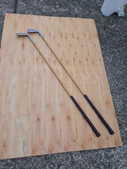 Vintage Golf Irons with Hickory Shafts – Set of 2
