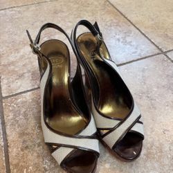 Circa Joan and David open toed wedge heels