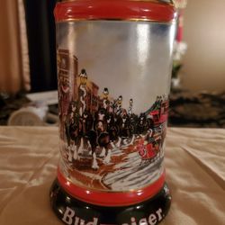 1992 Collectable Christmas Budweiser Stein