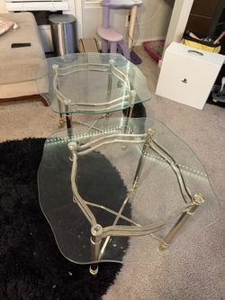 2 Glass Tables