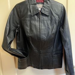 Croft & Barrow Womens S Black Leather Jacket