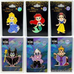 Pink a la Mode-Disney Happiest Collection On Earth Princesses & Villains 2024 Disney Pin‼️$25 EACH Pin NWT‼️