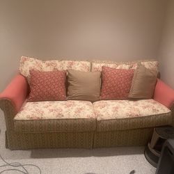 Carolines Cottage Country Red Sofa sleeer