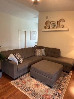 2-piece sectional with chaise and ottoman