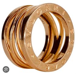 Bvlgari Ring Rose Gold B ZERO1 3 bandas