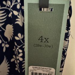Blusa talla Plus 4X tela súper fresca y estira demasiado