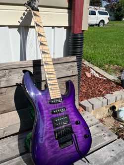 Jackson JS Series Dinky JS34Q DKA-M Electric Guitar Transparent Purple