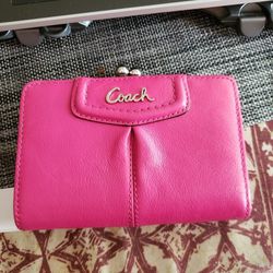 New Pink Coach Wallet