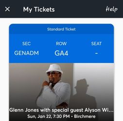 GLEN JONES & ALYSON WILLIAMS 2 TICKETS , BUY ONE,GET ONE FREE,TONIGHT AT THE BIRCHMERE