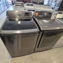 Tap Load Washer And Electric Dryer Set Used In Good Condition With 90days Warranty 