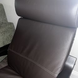 Ikea Poang Leather Cushion Rocking Chair