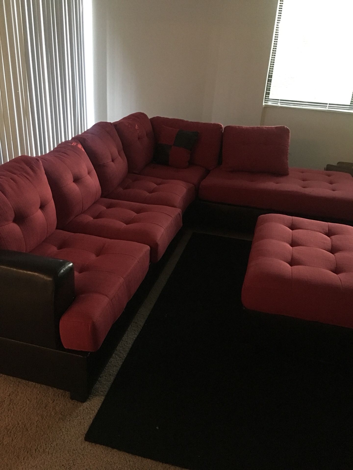 Sectional couch with ottoman. Almost new , barely used . $700