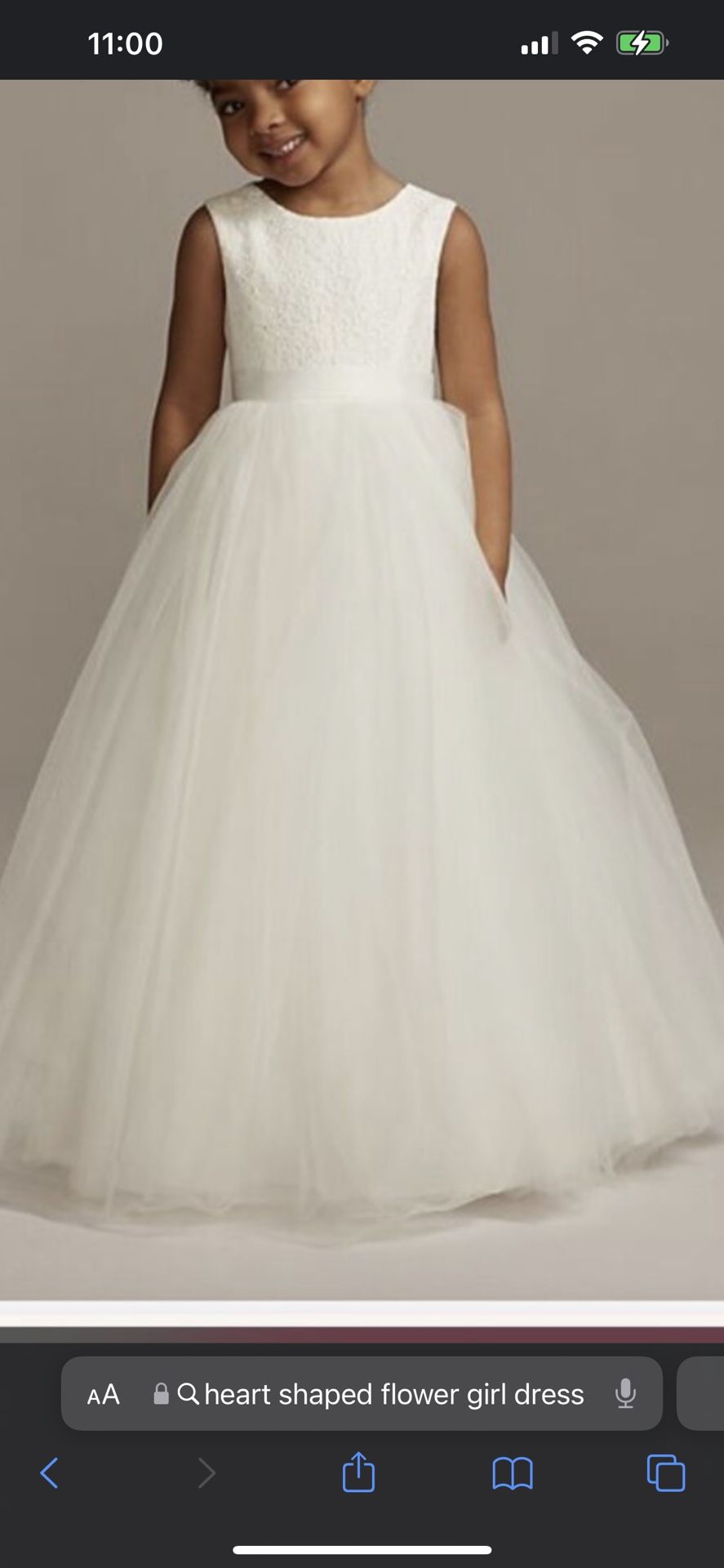 Size 10 Flower Girl White Dress