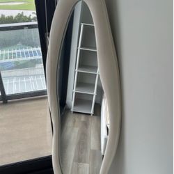 Modern Full-Length Upholstered Mirror