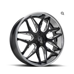 24” Wheels Only. Gloss Black Chrome Lip 