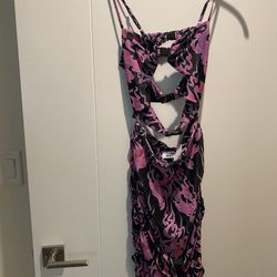 Tiger Mist Black and Purple Dress