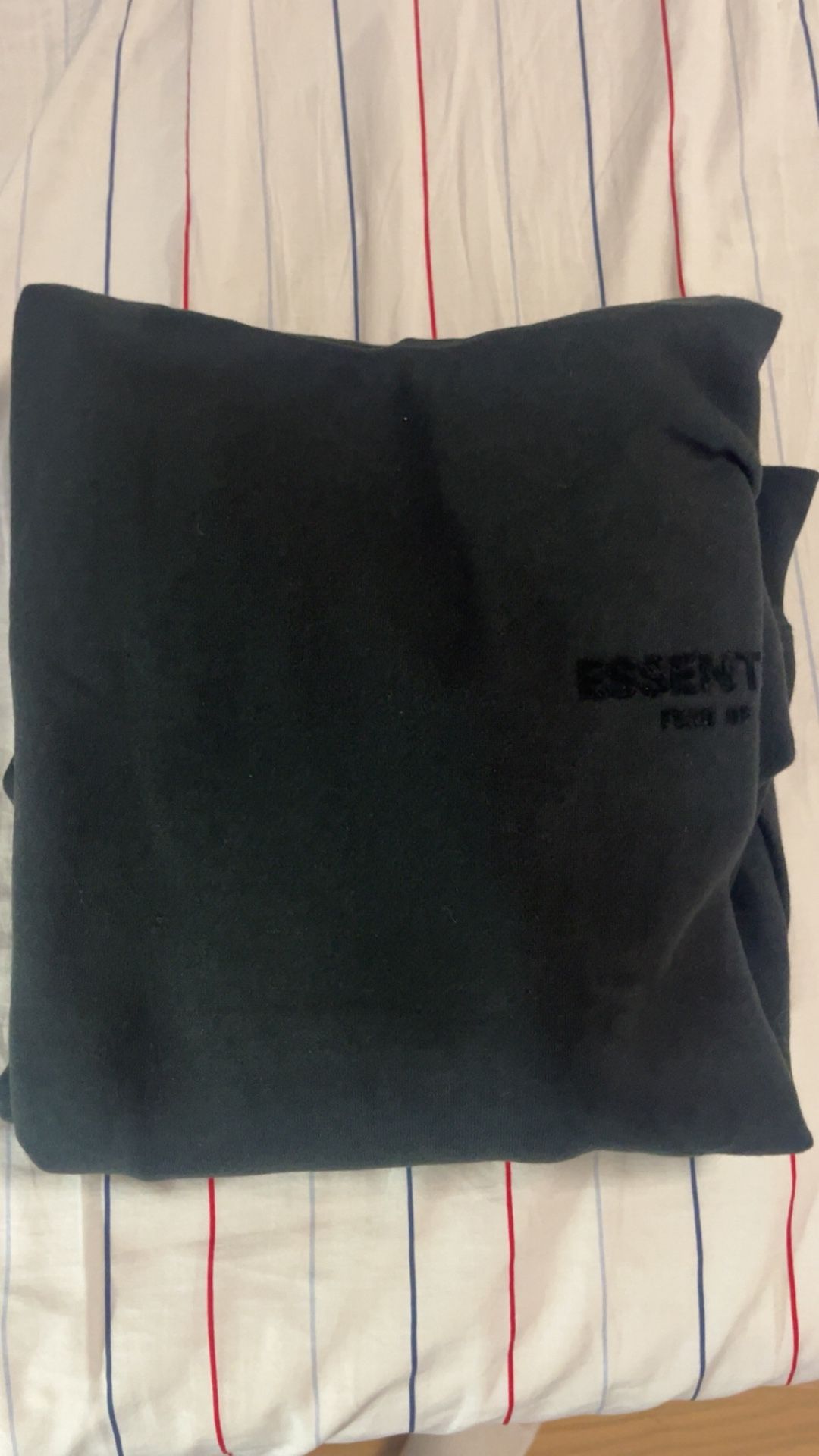 Black Essintials Hoodie