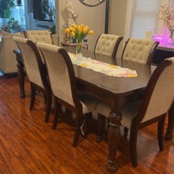 Dining Table Six Chairs Set