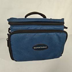 vintage blue Quantaray padded camera bag