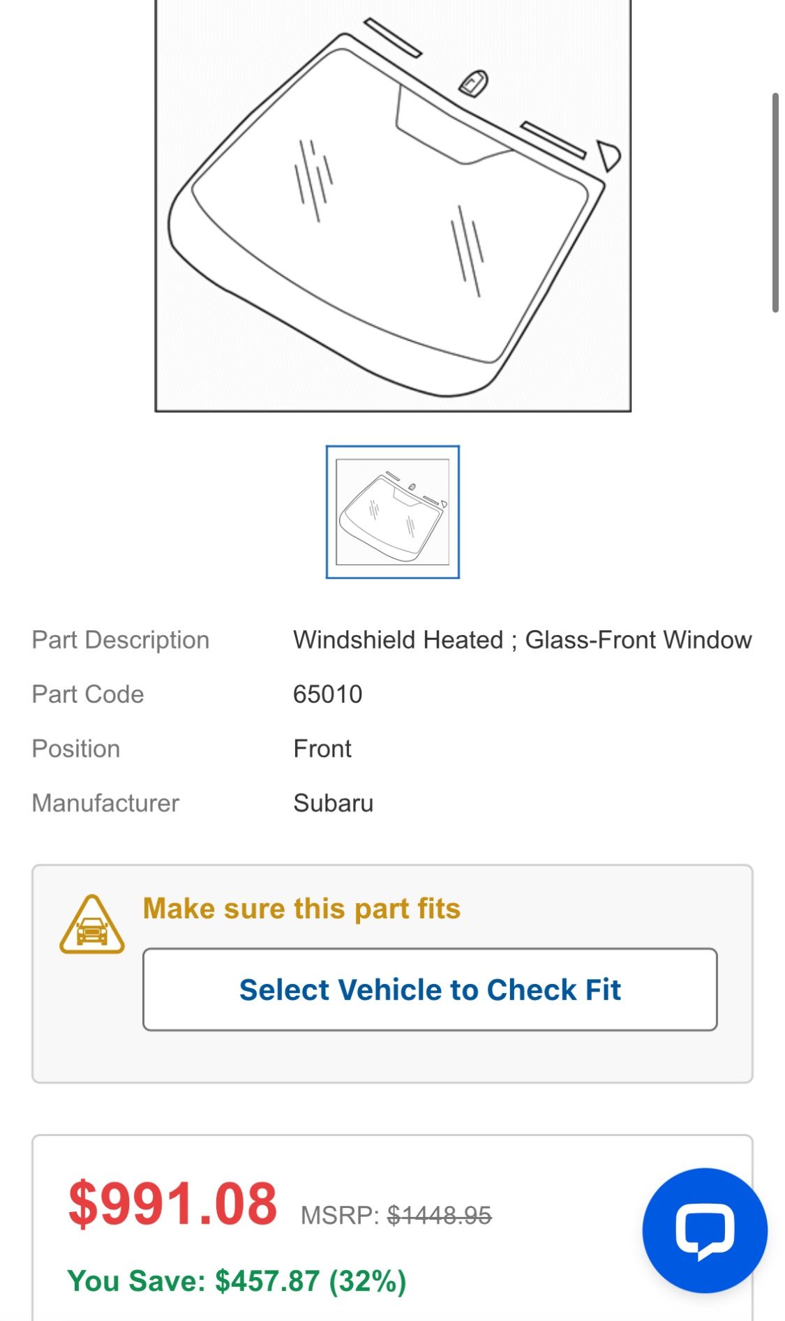 Subaru IMPREZA OEM windshield NEW