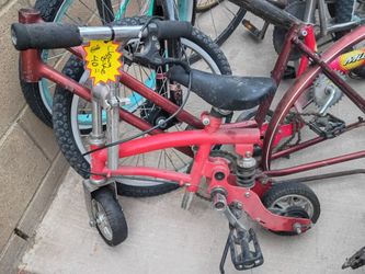 Vintage Red "Just Go" mini stunt or clown bike.