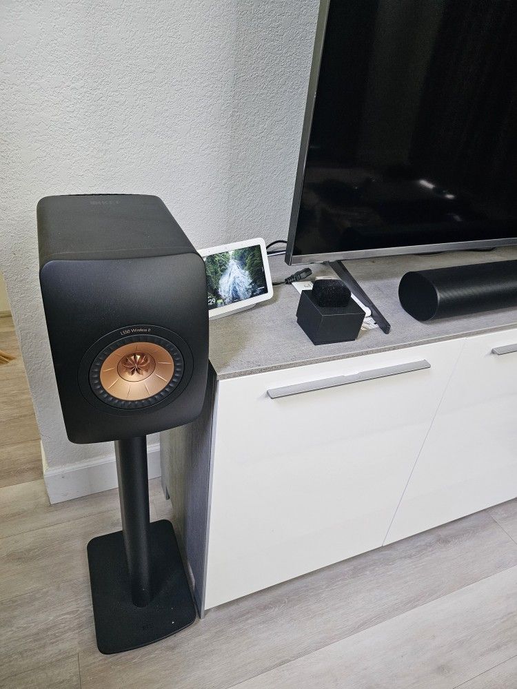 Kef Ls II Wireless Speakers And Kef S2 Stands