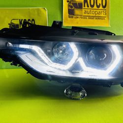 2012 - 2015 BMW 3 SERIES F30 F35 F31 HEADLIGHT LED DRL DUAL HALO BLACK LEFT DRIVER SIDE TAIWAN SK(contact info removed)12