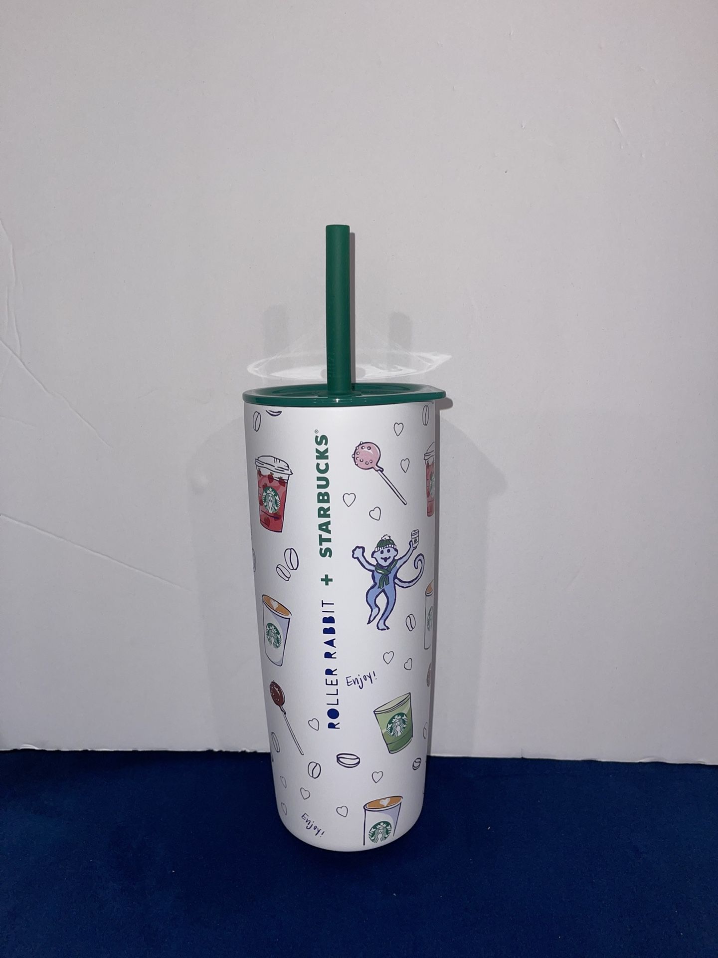 Starbucks Roller Rabbit Stainless Steel Tumbler - Coffeehouse Bonanza Pattern