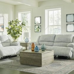 Gray Reclining Sofa & Loveseat