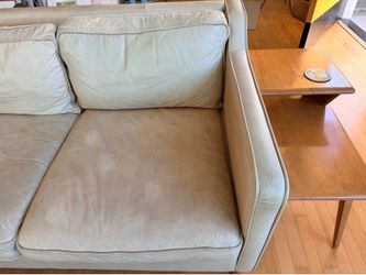 2 - West Elm 82 inch leather couch