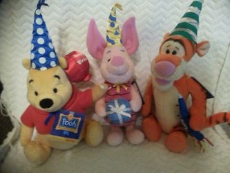 POOH PIGLET TIGER PLUSH TOY NEW