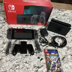 Complete Nintendo Switch Console with Gray Joy-Con 