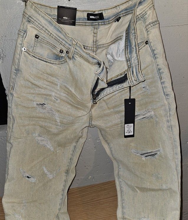 NovaMen (34) Light Blue Distressed Jeans