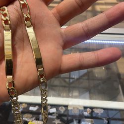 10kt Gold Id Bracelet 