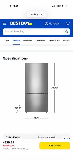 2 year old refrigerator