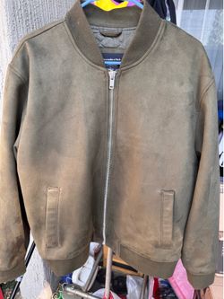 Abercrombie Vegan Suede Jacket Large