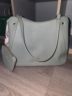 Nanette Lepore Sage Green Pebbled Shoulder Bag