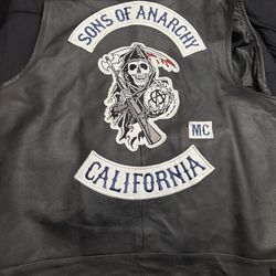 Real Leather SAMCRO vest 