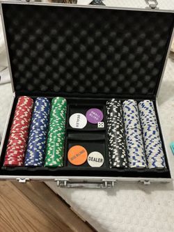 Poker Chips + Case