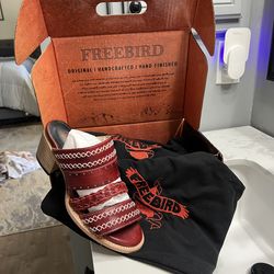 Freebird Red Leather Albuquerque Mule Sandals